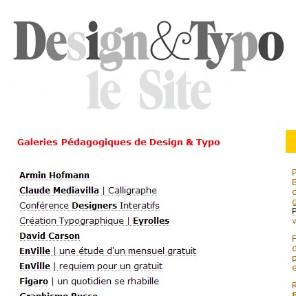 TypoGabor (link-ul mai jos) oferă o serie de resurse de studiu în designul grafic