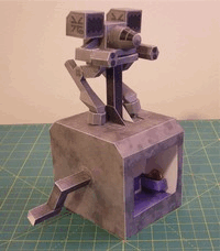 Robot umblător - mecanism din hârtie.